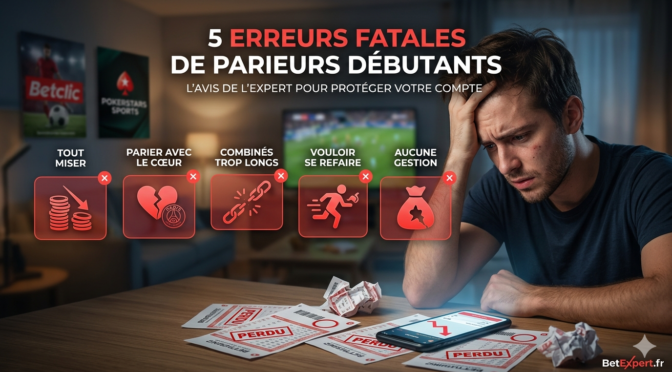 5 erreurs de parieurs débutants dans les paris sportifs