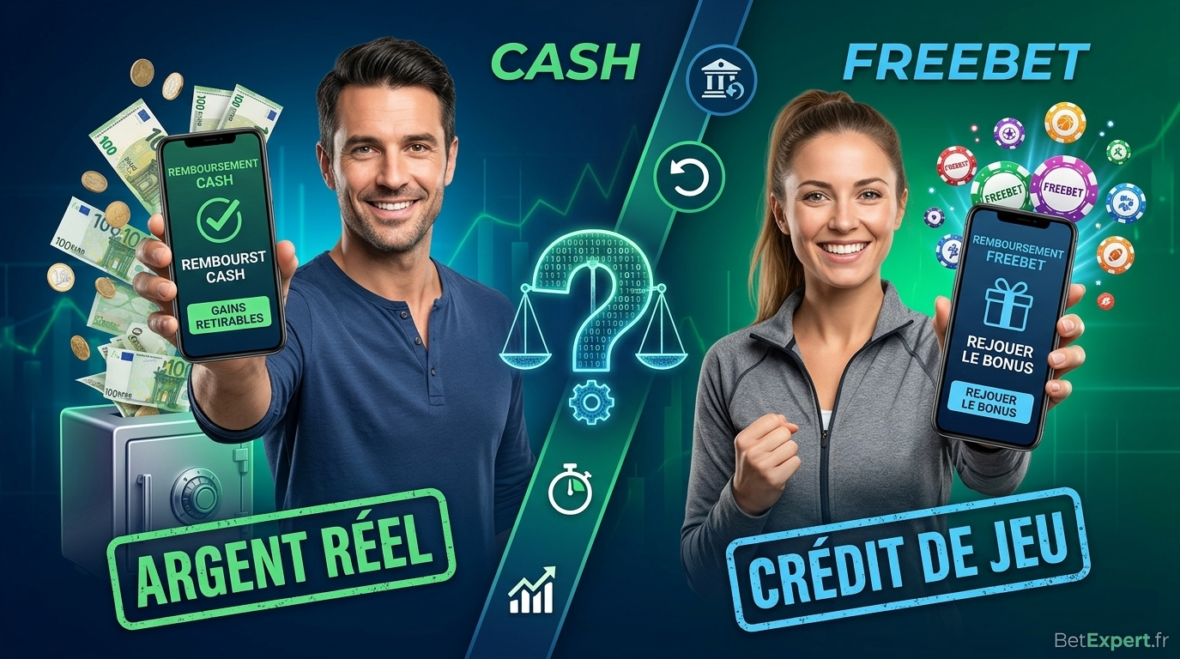 pari remboursé cash ou freebet chez les bookmakers ANJ