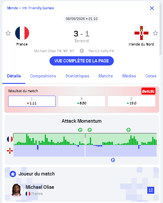 livescore sofascore attack momentum